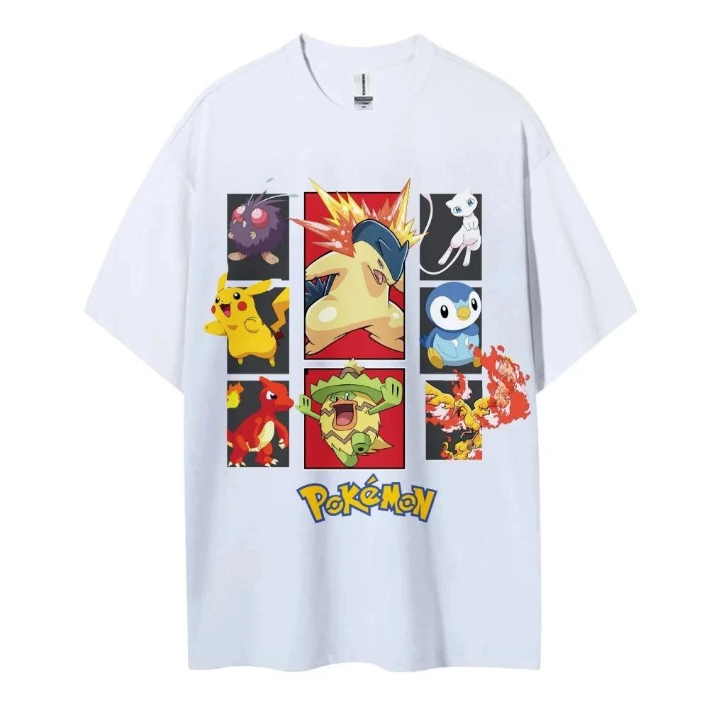 Pokémon Ash & Friends Mega Collage Vintage Anime T-Shirt 90s Nostalgia Oversized Black Unisex Streetwear T-shirt