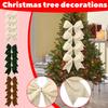 Christmas Bow Decorations, Fabric Christmas Tree Wreaths, Decorative Bow Decorations, Hanging Ornaments