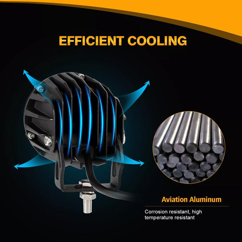 1/2 шт. светодиодная фара для мотоцикла, белая, желтая, противотуманная, дальнего света, вспомогательная лампа, универсальная