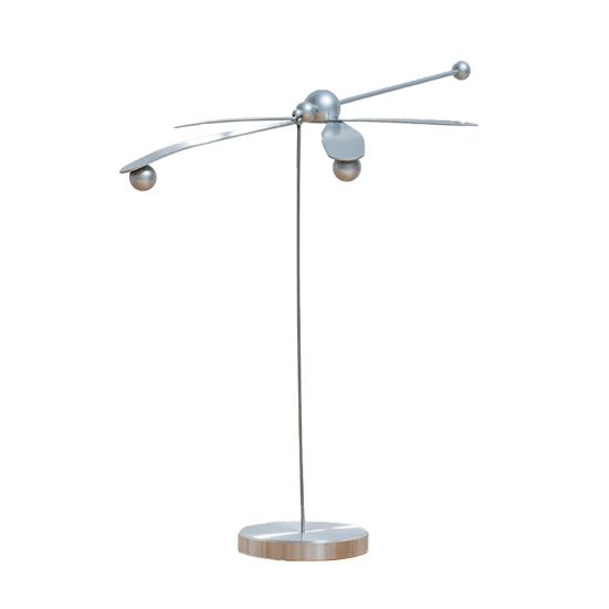 Metal Balance Dragonfly Ornament Alloy Balancing Dragonfly Decoration with Round Base Home Office Desktop Decor