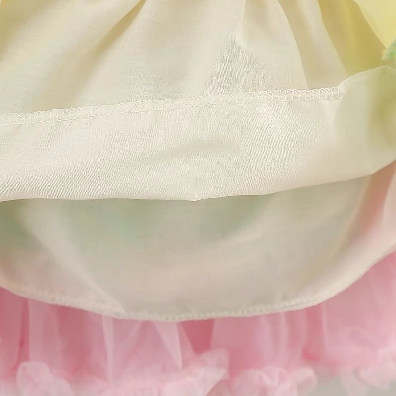 Юбка средней длины для девочек, летний новый стиль, юбка-пачка для девочек, детская юбка из пышной пряжи, короткая юбка принцессы для малышки