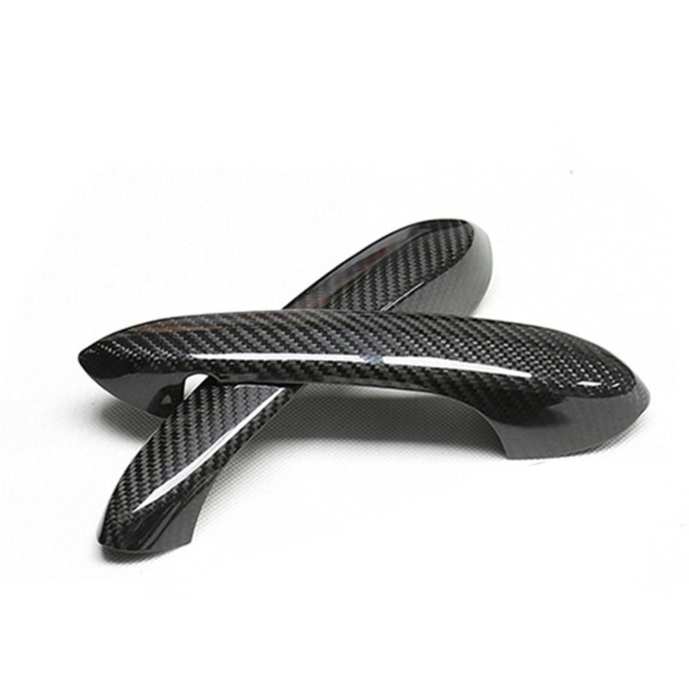 1Pair Carbon Fiber Look Door Handle Cover Trim For Toyota Supra A90 2019-2024