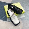 Spring And Summer Retro British Style Small Leather Shoes Muffin Platform Loafers Women'S Square Head Single Shoes