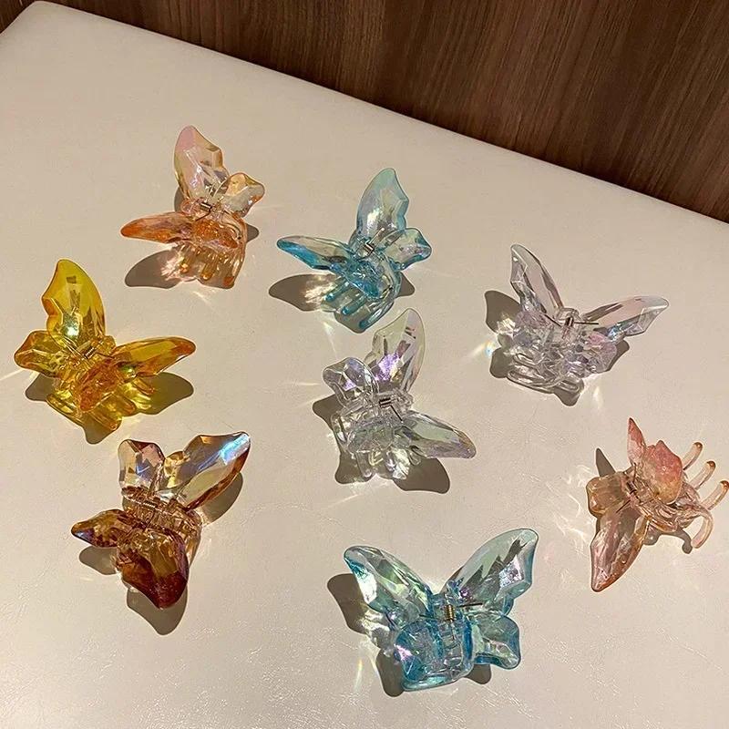 Летняя женская мода русалка кристалл бабочка заколка для волос чувство роскоши элегантный дизайн женская мода изысканные подарки на день рождения