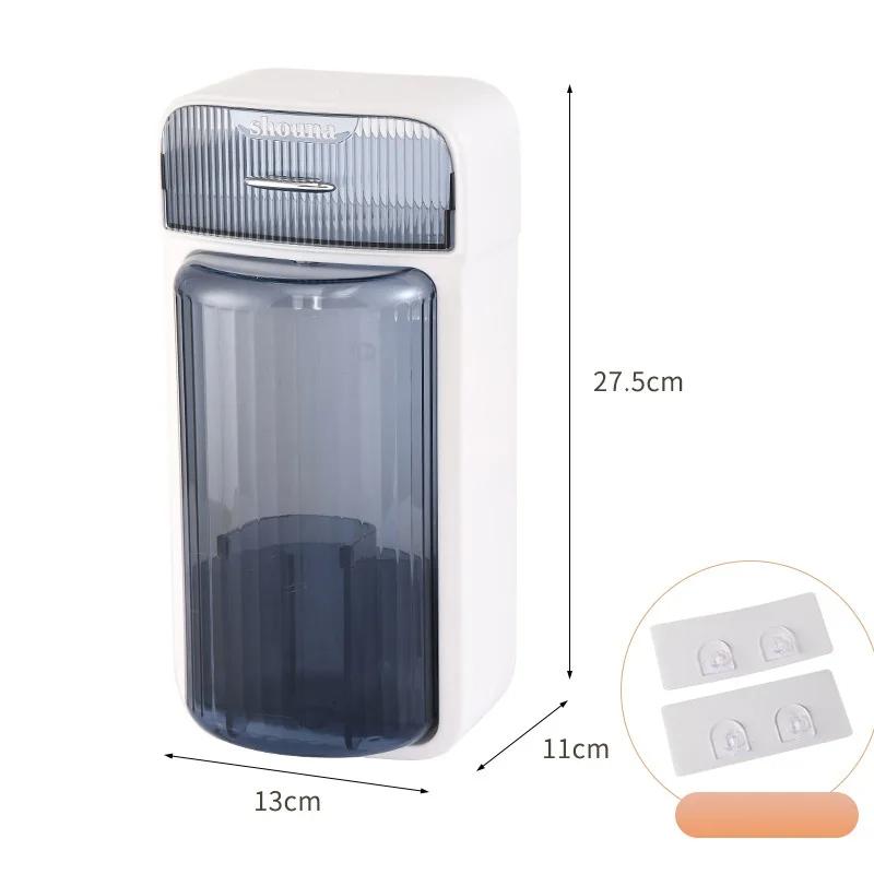 Настенный вращающийся ящик для хранения, многофункциональный косметический органайзер для кистей для макияжа, помады, ванной, пылезащитный стеллаж для хранения