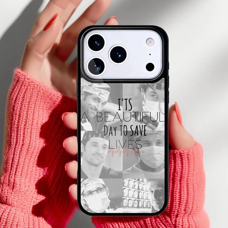 Beautiful Day To Save Lives Grey's Anatomy Phone Case for iPhone 17 16 15 14 13 Pro Max Back Cover for 12 11 Pro Coque