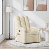 VidaXL Reclining Massage Armchair Cream Fabric 371748