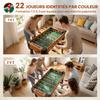 Foosball table 92 cm, 22 players, 2 balls, manual counters, non-slip handles, brown