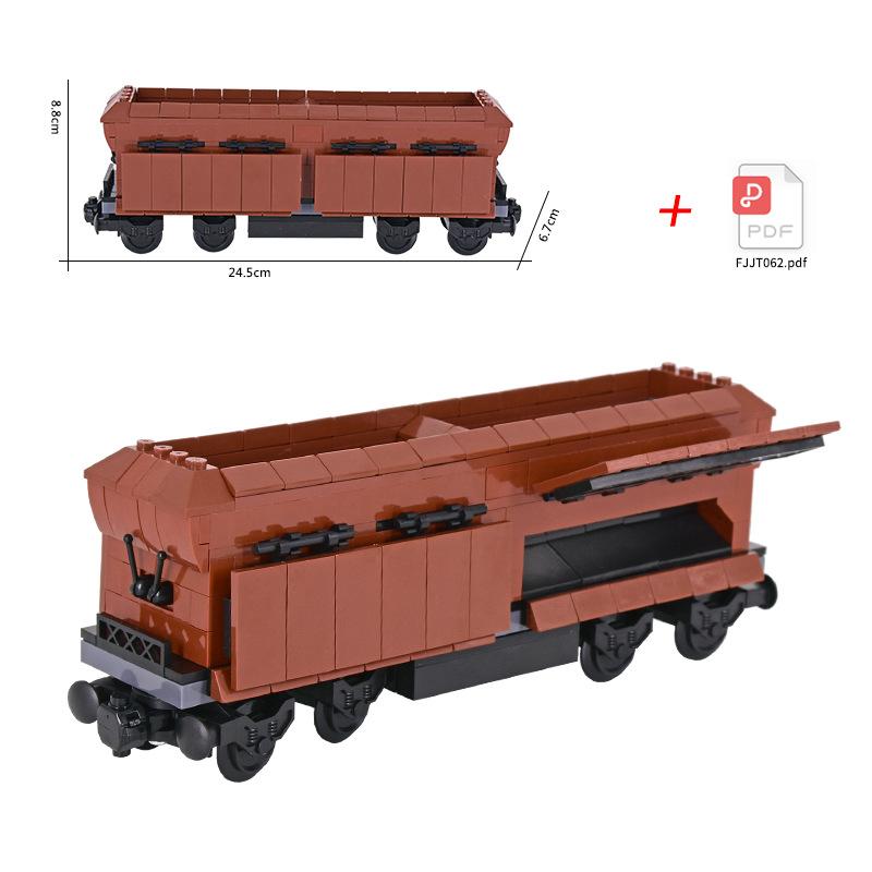 MOC Городской Паровой Локомотив с Вагонами: Набор конструктора «Сделай сам» высокотехнологичных модульных транспортных средств