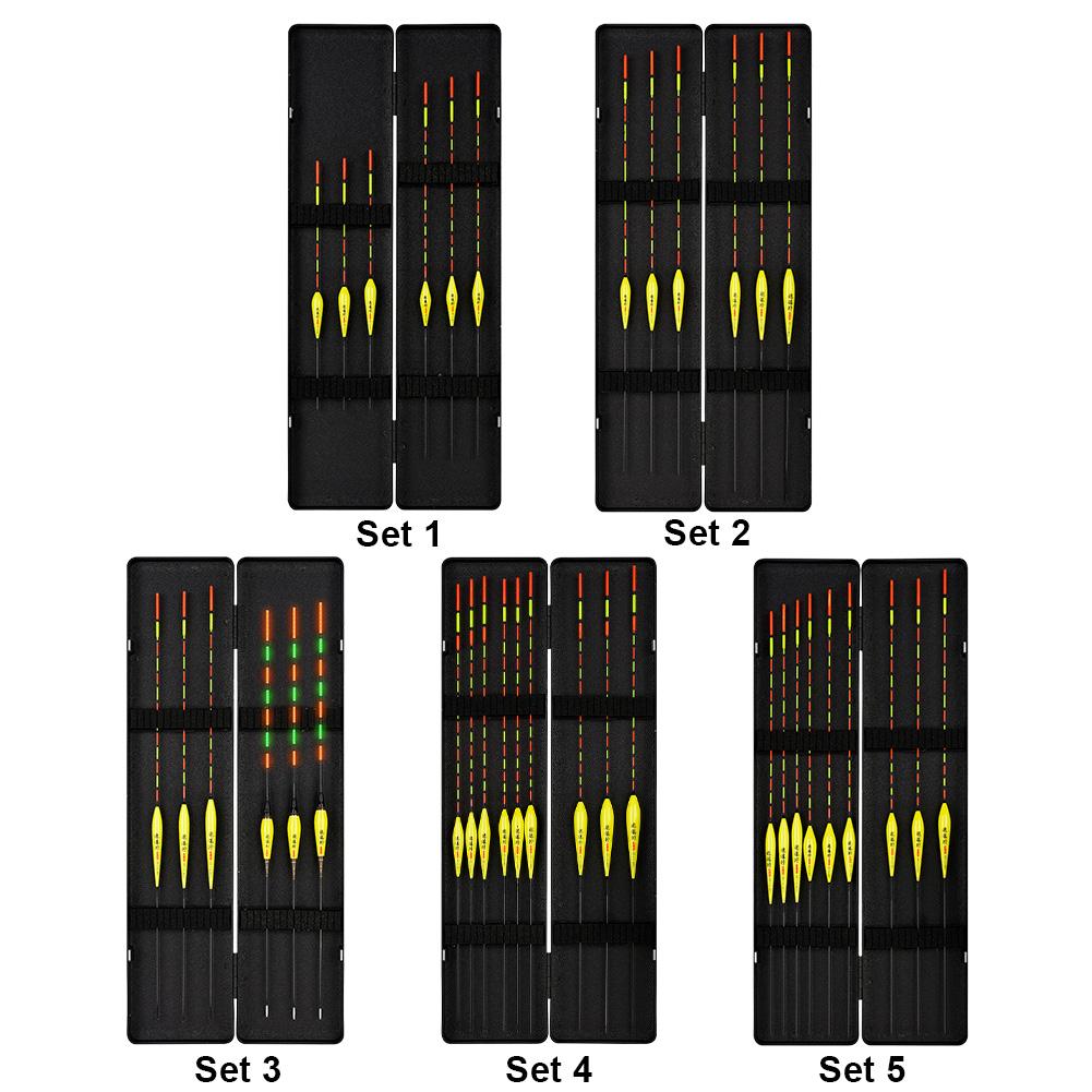 Набор рыболовных поплавков Поплавки с коробкой для хранения Рыболовные поплавки Высокая чувствительность для рыбалки на открытом воздухе