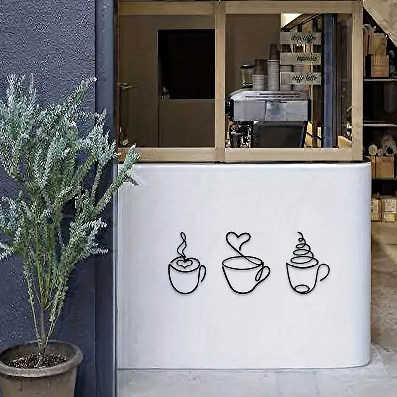 1/3 шт. Креативные кофейные настенные подвески, украшения для кофейни, настенные украшения для интерьера, настенные железные картины, Новый год