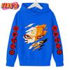 2025 MINISO Naruto Hoodie Kids Детская одежда для мальчиков Детская одежда для малышей Осенние теплые толстовки Пальто Одежда с героями мультфильмов Толстовка с капюшоном