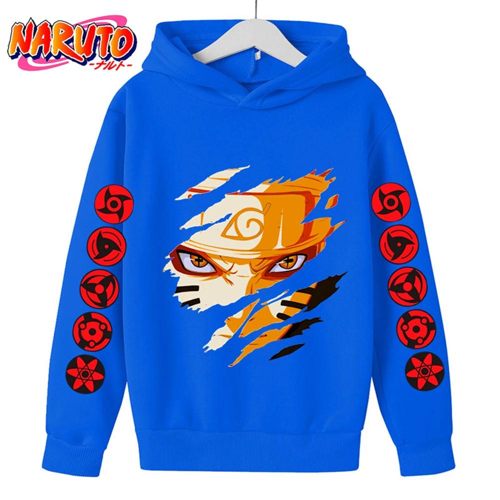 2025 MINISO Naruto Hoodie Kids Детская одежда для мальчиков Детская одежда для малышей Осенние теплые толстовки Пальто Одежда с героями мультфильмов Толстовка с капюшоном