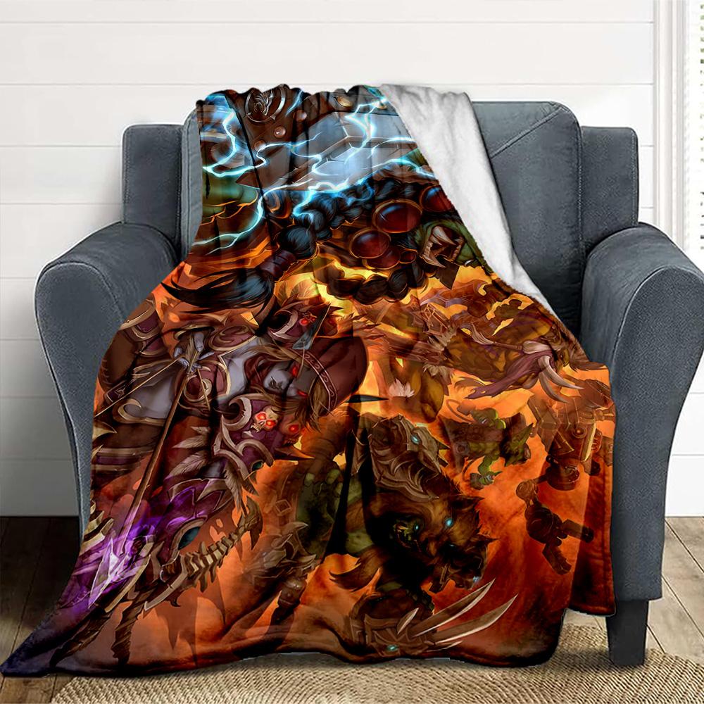 Warcraft World Flannel Blanket Throw Blanket Soft Warm Sofa Bed Camping Car home Decor Unique Christmas Gift C9302593