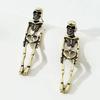 Gothic Halloween Skeleton Skull Dangle Earrings for Women Retro Punk Ghost Claws Metal Earring Girl Party Jewelry Halloween Gift
