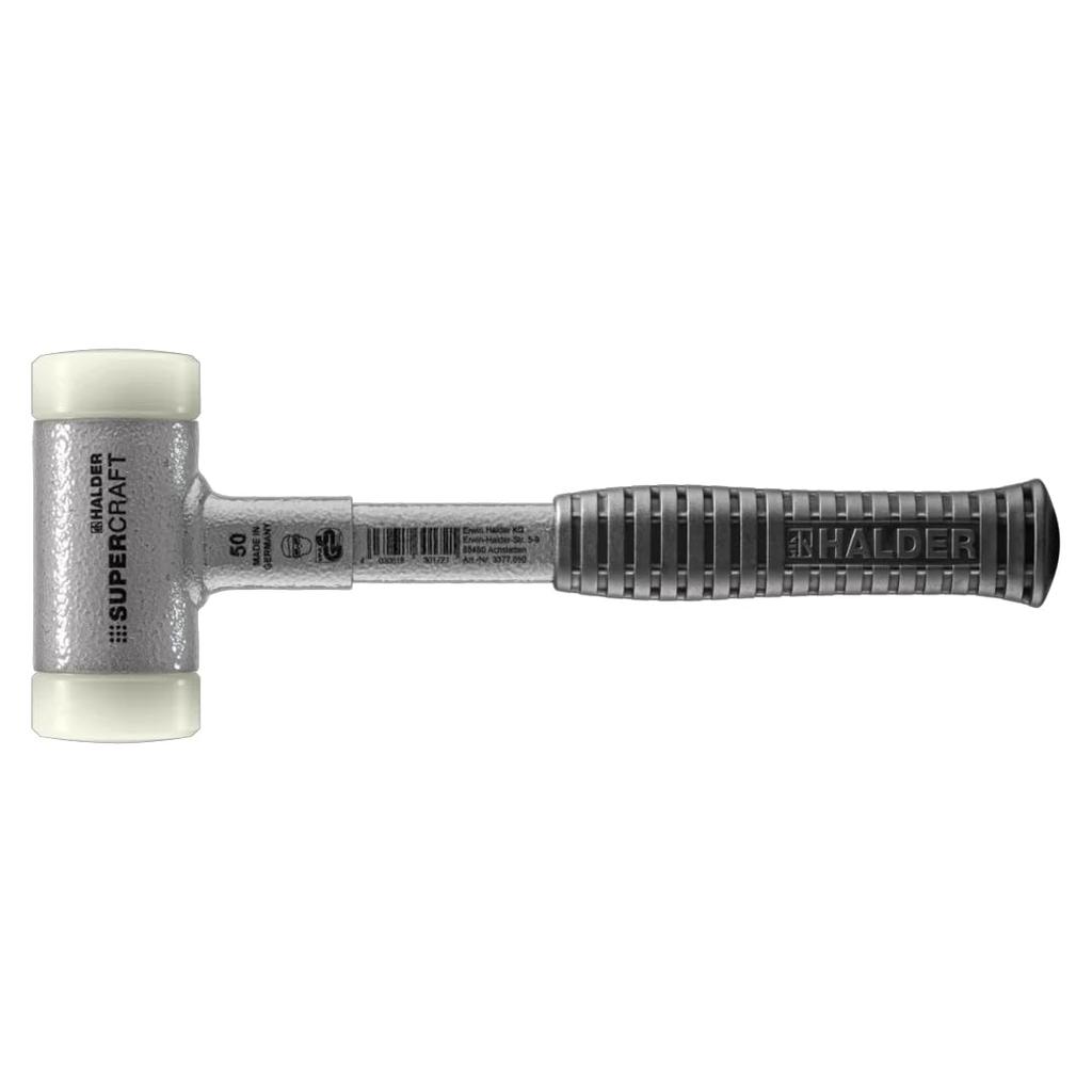 HALDER Shockless Recoilless Supercraft Hammer Steel Handle Nylon Diameter 50 (White) 3377.050
