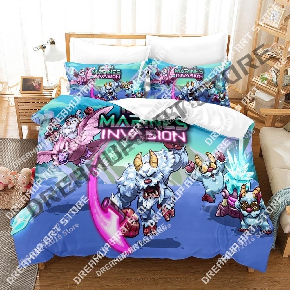 3D Печать Новый Игровой Набор Постельного Белья Iron Marines Invasion Односпальный Двуспальный Полный Queen King Размер Комплект Постельного Белья Для Взрослых Детей Спальни Пододеяльник