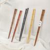 1 пара однотонных деревянных палочек для еды в японском стиле, заостренные палочки для еды, высококлассные палочки для суши