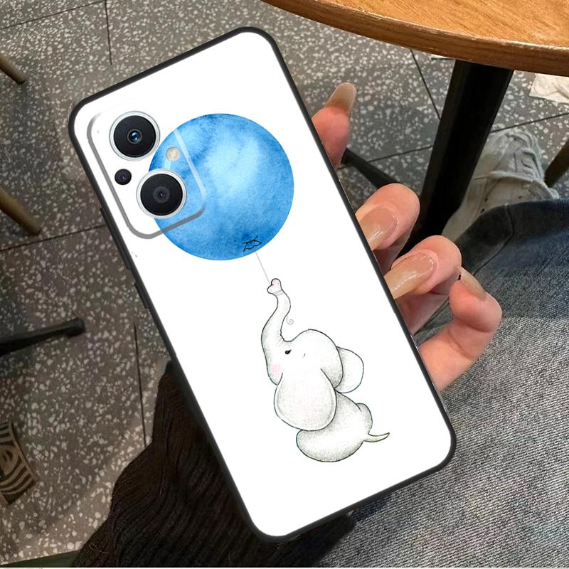 Cute Elephant Case For OPPO Reno 7 8 10 Pro 8T 2Z 4Z 5Z 6 Lite OPPO Find X6 Pro X2 X5 Lite X3 Neo Cover