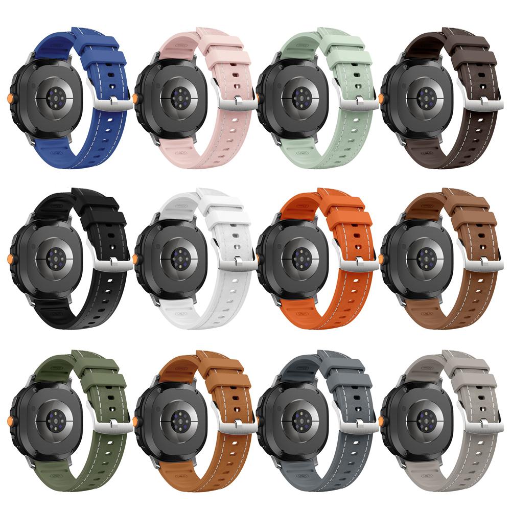 Silicone+Leather Hybrid Band For Samsung Galaxy Watch 8 Classic 46mm Sports Strap For Watch 8 44mm 40mm Bracelet Watchbands