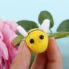 10Pcs Cute Wool Felt Bumble Bee Craft Decor Ball for Christmas Clothing Tent Hat Decoration DIY and Handmade Crafts Toy
