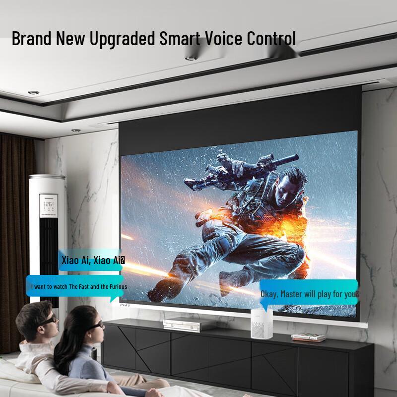 IN&VI TY Series AI Smart Voice Electric Ceiling Projection Screen