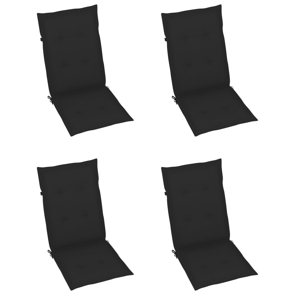 Folding Garden Chairs Set 3 Pieces with Cushions Solid Acacia Wood