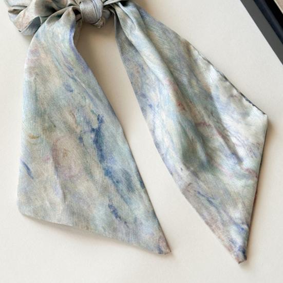 Hair Tie for Women, Silk-Like Fabric Soft Touch Hair Rope, Artistic Oil Painting Print Hair Band for Low Ponytail Versatile Hair Accessories