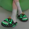 Fashion Night Glowing Shark Slippers For Women Men Home Street Shoes Christmas Halloween Style Couples Summer Sandals Platform Slides