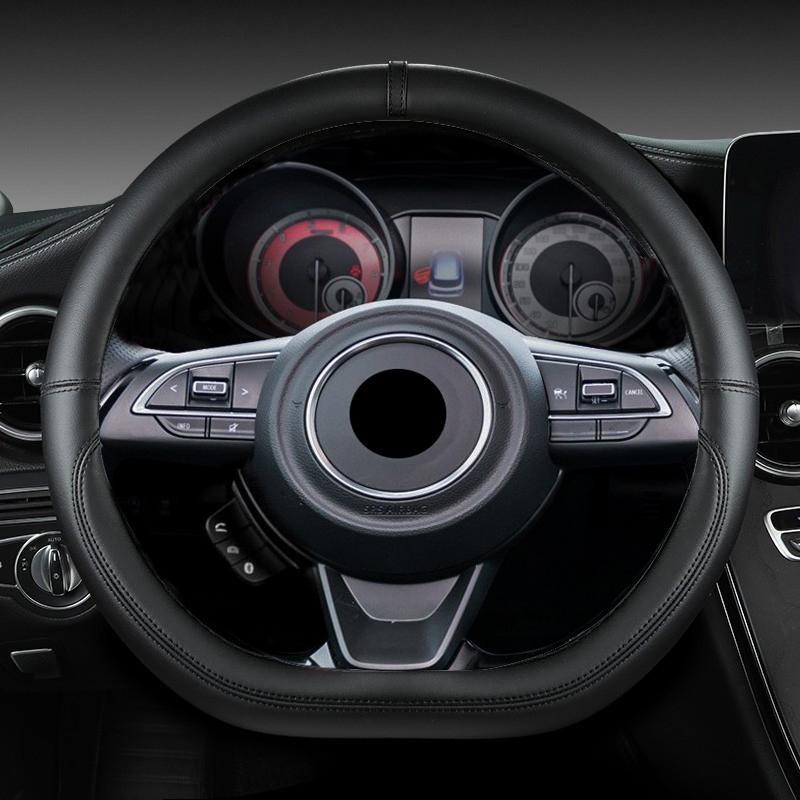 Microfiber Leather D Shape 38cm Car Steering Wheel Cover for Suzuki Swift 2017 2018 2019 2020 2021 2022 Sport Auto Accessories