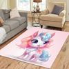Cute Pink Unicorn Cartoon Printed Carpet Living Room Bedroom Decor Non-slip Parlor Floor Mat Surface Smooth Carpet Birthday Gift