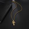Ancient Egyptian Ankh Cross Pendant Necklace for Men Women Chain Stainless Steel Jewelry Accessories Gifts Collar Hombre