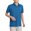 Golf Wear Short Sleeve Polo Oni Size L Shirt, Collar, Pique, Moisture-Wicking, Quick-Drying, Men's, Blue, (52MA1007)