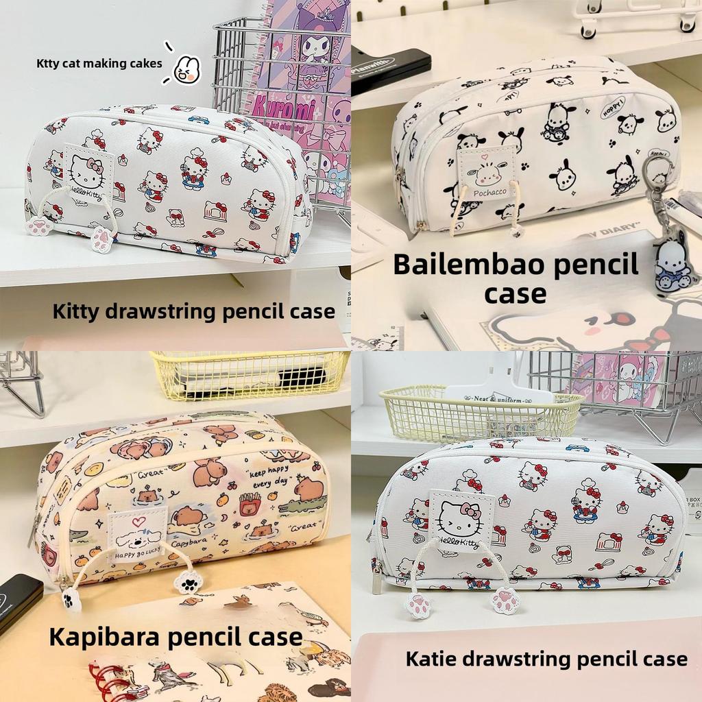 Пенал Hello Kitty Pochacco Капибара Большой емкости Для Учеников И Школьных Принадлежностей