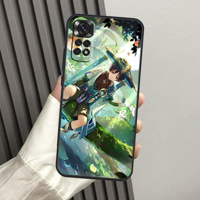 Чехол для телефона Genshin Impact Странник Для Xiaomi Redmi Note 12 11 8 9 10 Pro 10S 11S 8T Redmi 10C 10A 10 12C 9C Funda
