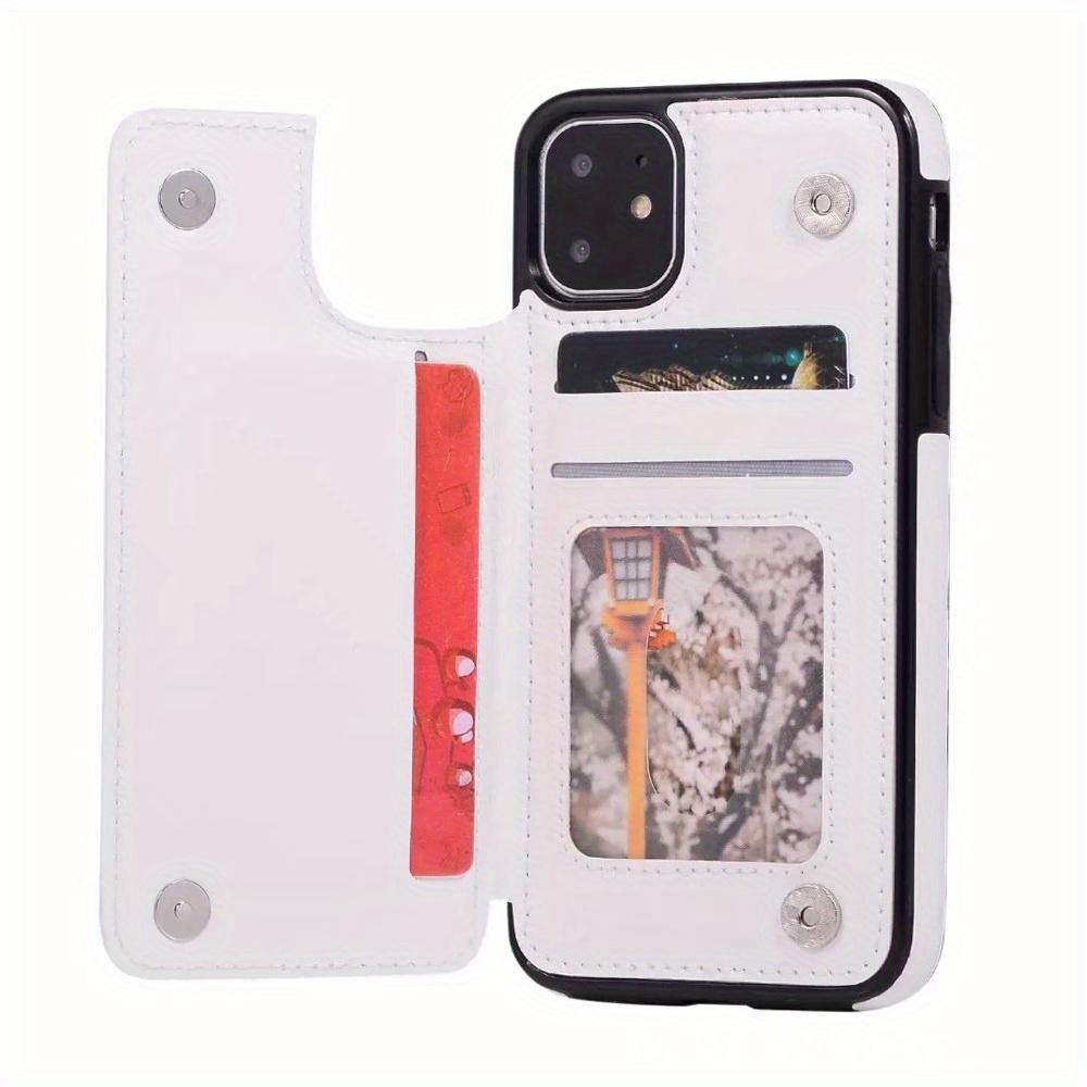 Кожаный чехол-кошелек для IPhone 14/13/12/11/Pro Max/Mini/XR/X/XS Max/8/7/6S/6 Plus/SE2/SE3/2022/2020 - держатель для карт и откидная задняя крышка