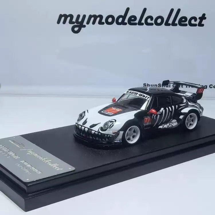 МС 1:64 Высокий задний спойлер Huagu Long Ливрея Сплав Модель автомобиля - Тюнинг Стиль Коллекционный Орнамент