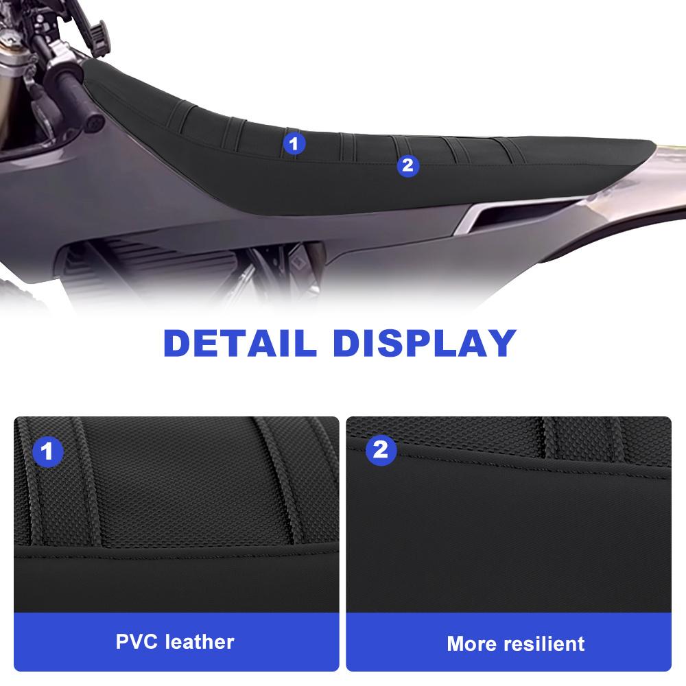 Motorcycle Waterproof Non-Slip Seat Cover PVC Striped Grip Gripper Seat Cushion Cover MX / EX / SM 2024 2025 2026 For Stark Varg