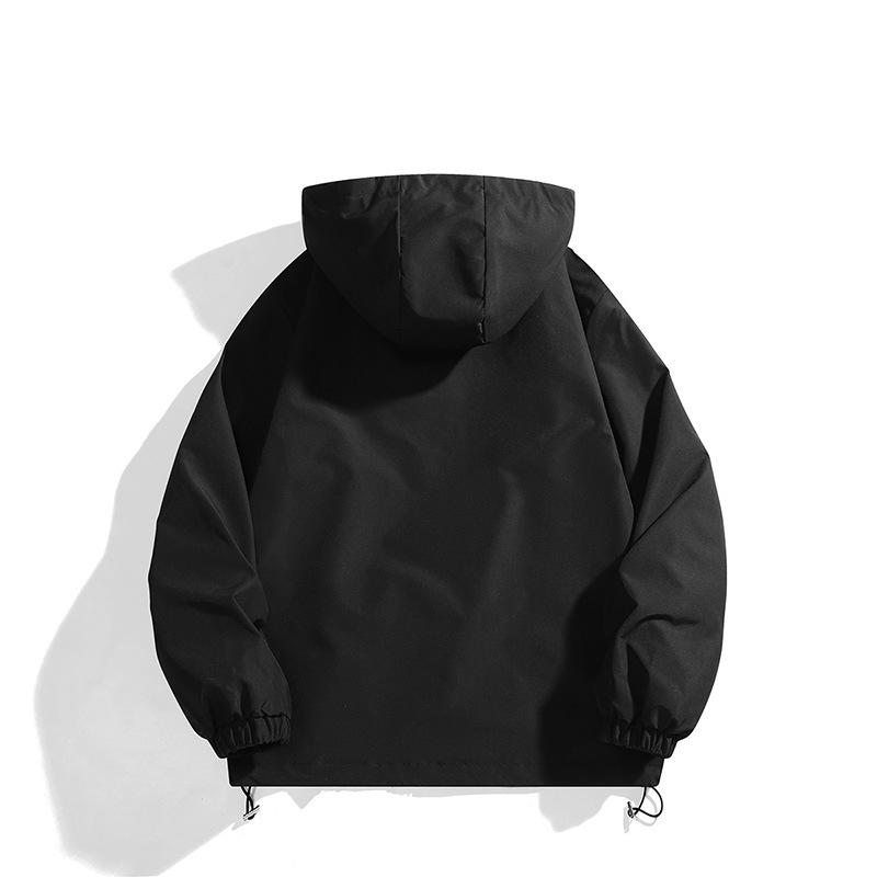 Jacket Men's Autumn New Hooded Windproof Waterproof Multi-Zipper Jacket Couple Fashion Outdoor Casual Top