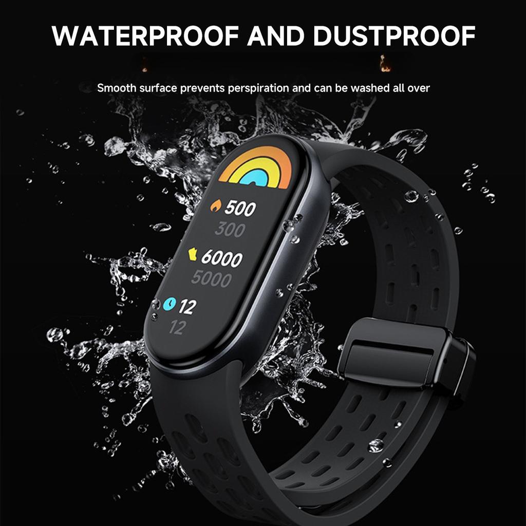 НОВЫЙ ремешок для умных часов Xiaomi Mi Band 9, спортивный силиконовый браслет для Mi Band 8, сменный ремешок для Miband 9/8 NFC, аксессуар