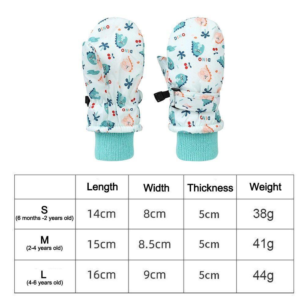 Non-slip Children Ski Gloves Warm Kids Winter Mittens Cute Snow Gloves Children Kids