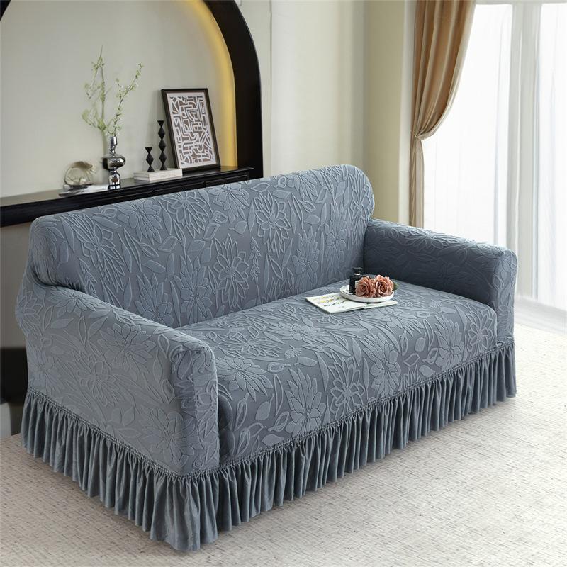 Эластичный чехол для дивана, нескользящая юбка, чехол для дивана, пылезащитный, противообрастающий, подходит для спальни, офиса, гостиной, домашнего декора