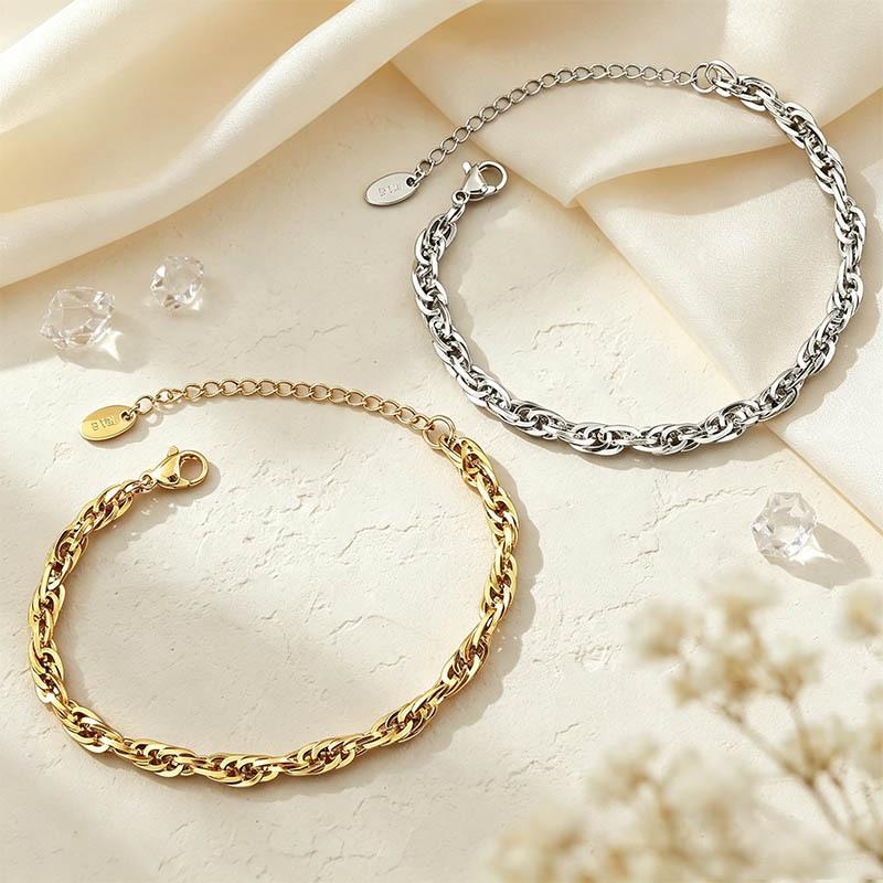 European and American minimalist style bag chain bracelet for men and women, hip-hop style, trendy, high-end, versatile thick chain winter bracelet