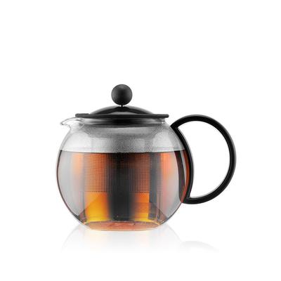 Чайник BODUM ASSAM, Заварник для чая, Чайный пресс, 500 мл, для черного чая, зеленого чая, китайского чая, травяного чая и фруктового чая, с фильтром из нержавеющей стали и