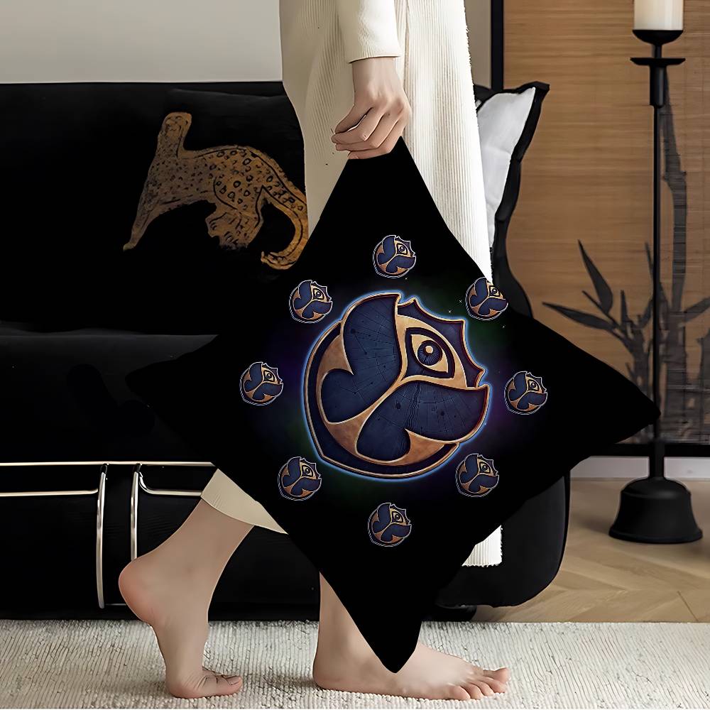 TTomorrowlands Music Logo Pillow Cushion Cover Pillowcase Living Room Sofa Home Decor Customized
