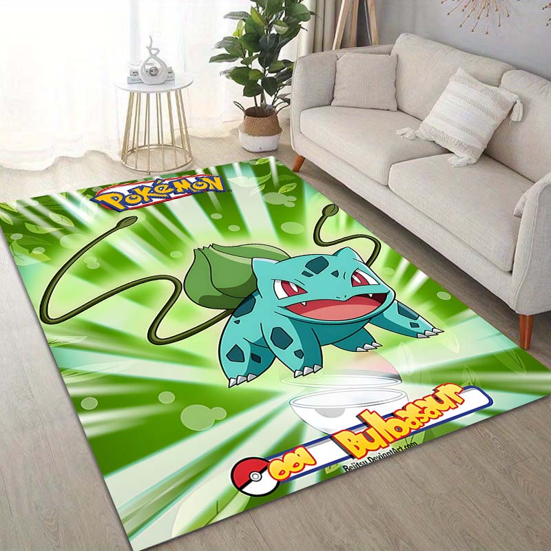 17 Styles Pokémon Bulbasaur Print Carpet for Living Room Bedroom Kid's Room Home Decor Area Rug Non-slip Mat Sofa Cloakroom Mat