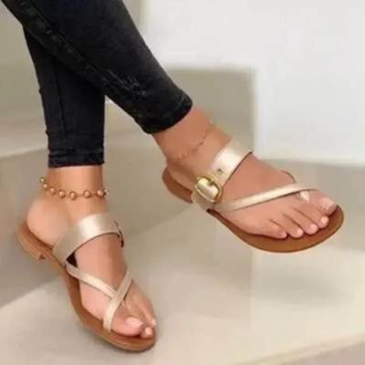 Модная женская обувь 2024 года, модные женские тапочки с открытым носком, повседневные повседневные тапочки, женские сандалии с пряжкой и круглым носком для отдыха на открытом воздухе больших размеров