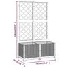 VidaXL Planter with Trellis Light Grey 80x40x136 Cm PP 153272