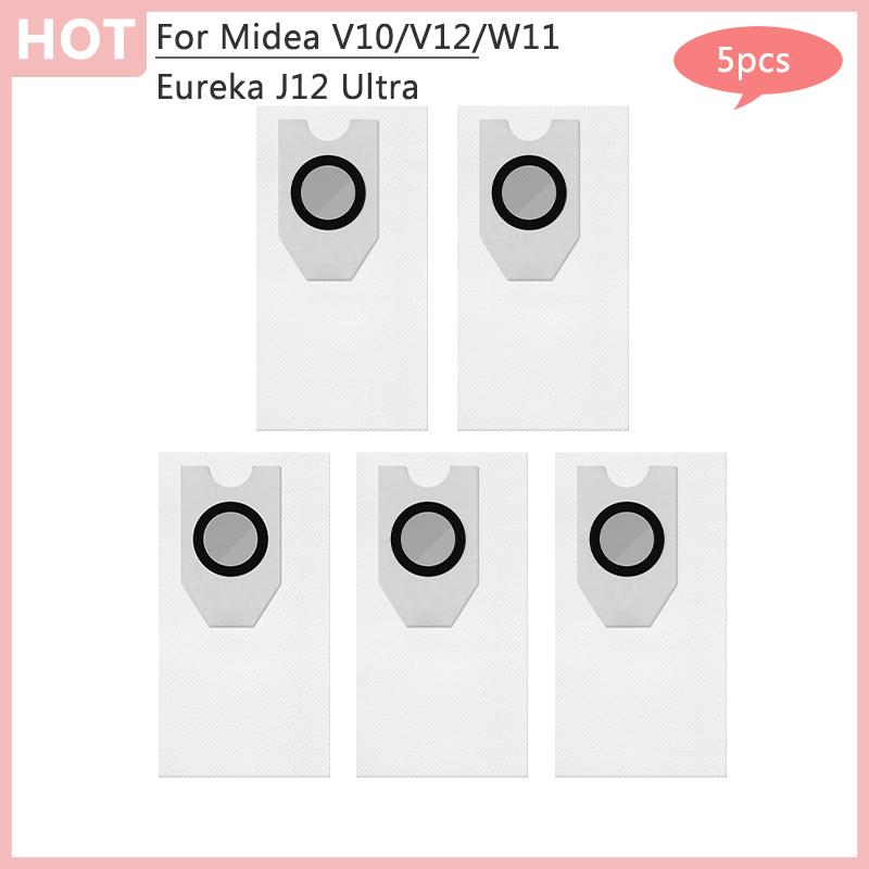 For Midea V10 V12 W11 Robot Vacuum Cleaner Eureka J12 Ultra Main Side Brush Hepa Filter Dust Bag Rag Accessories Parts
