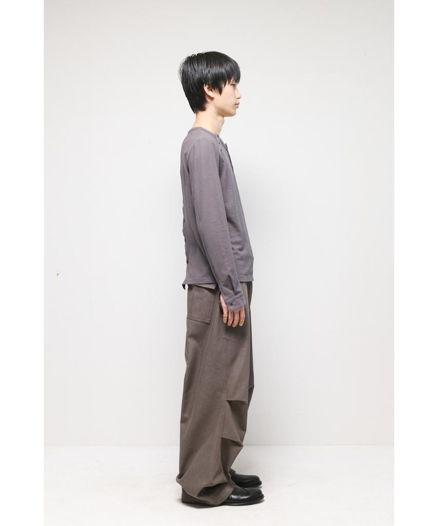 Haechinglum Тройная футболка-henley Розово-серая